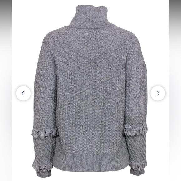 Cable Cuff Fringe Turtleneck - Picture 2 of 2